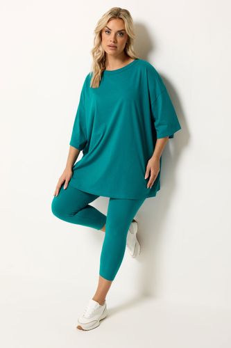 Tshirt Boxy Bleu Sarcelle Size 48 - Yours - Modalova