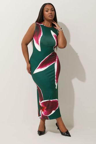 Robe Maxi Verte Forêt Larges Fleurs Size 44 - Limited Collection - Modalova