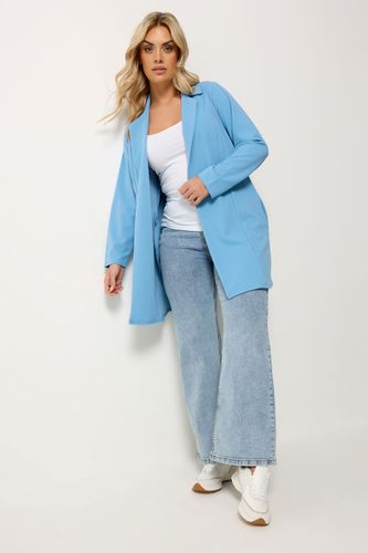 Blazer Bleu En Tissu Néoprène Size 40 - Yours - Modalova