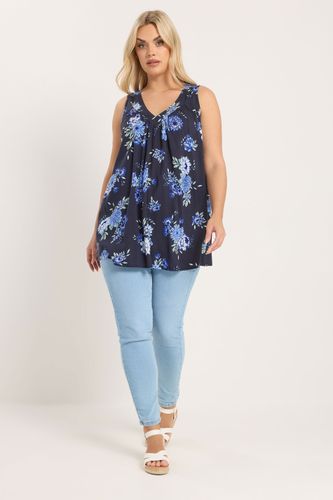 Caraco Bleu À Fleurs Size 54-56 - Yours - Modalova