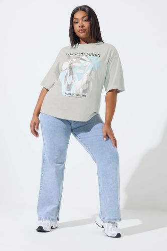 Tshirt À Imprimé Métallisé « Fleur Du Jardin » Gris Size 48 - Limited Collection - Modalova