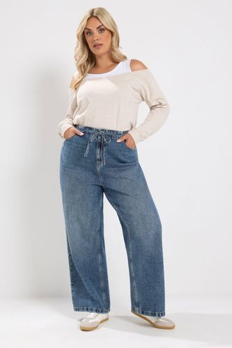 Plus Size Light Tie Waist Jeans Size Regular > 42 - Yours - Modalova