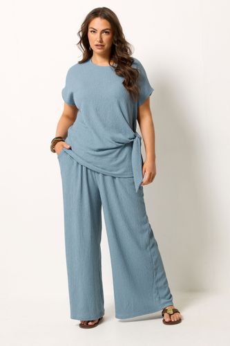 Pantalon Large Texturé Bleu Size Regular > 46 - Yours - Modalova