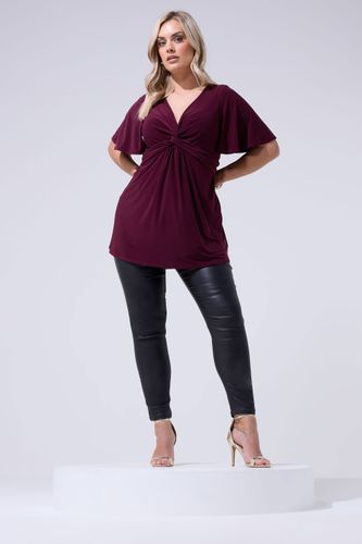 Haut Violet Avec Nœud Sur Le Devant Size 40 - Yours London - Modalova