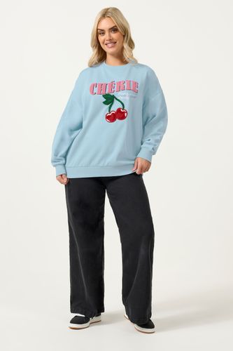 Sweatshirt Bleu À Message « Cherie » Size 48 - Yours - Modalova