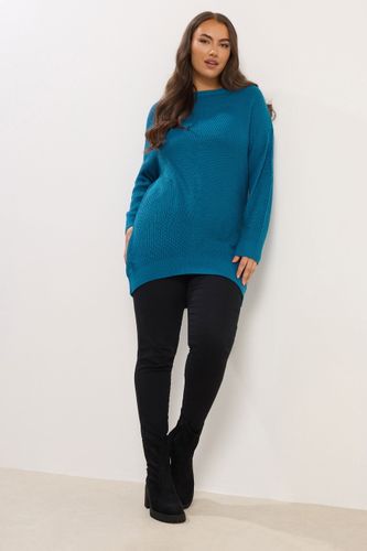 Curve Pull En Maille Bleu Foncé Essentiel Size 46-48 - Yours - Modalova