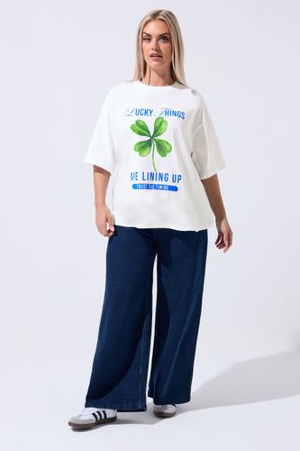Tshirt Blanc « Lucky Things Are Lining Up » Size 44 - Limited Collection - Modalova