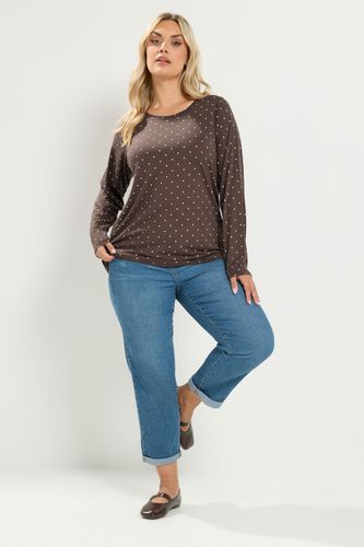 Top À Manches Longues Marron Chocolat À Pois Size 44 - Yours - Modalova
