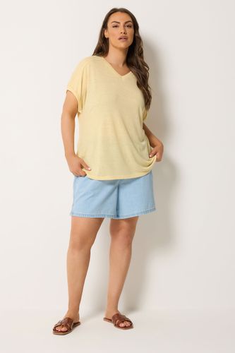 Tshirt Jaune Effet Lin Size 40 - Yours - Modalova