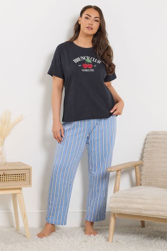 Bas De Pyjama Large Bleu À Rayures Size 66-68 - Yours - Modalova
