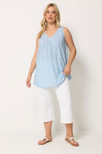 Débardeur Bleu À Petites Fleurs Size 50-52 - Yours - Modalova