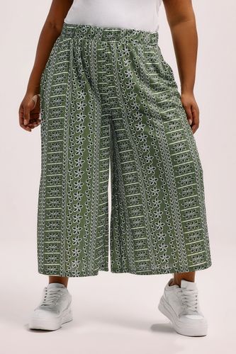 Culotte Midaxi Froissée À Fleurs Vertes Size 44 - Yours - Modalova