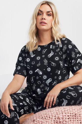Ensemble De Pyjama Cowboy Noir & Blanc Size 46-48 - Yours - Modalova