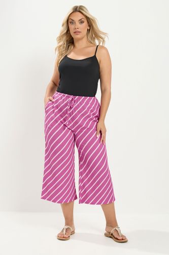 Jupeculotte Effet Froissée Rose À Rayures Size 54-56 - Yours - Modalova