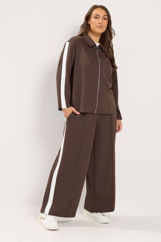 Yours Jogging Marron Chocolat À Rayuressize 40 - Yours Clothing - Modalova