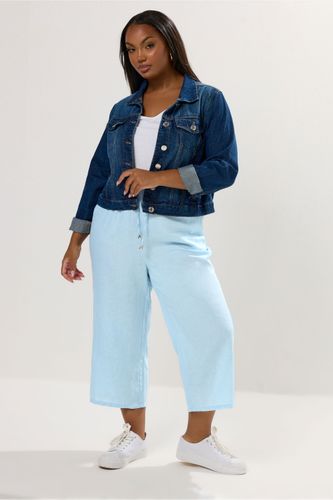 Culotte Large En Lin Bleu Clair Size 46 - Yours - Modalova