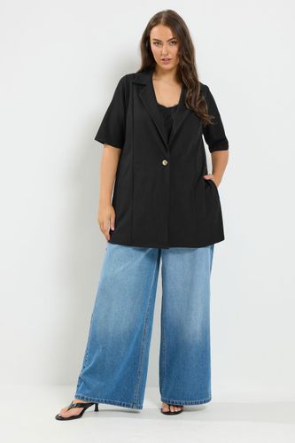Blazer Noir À Manches Courtes Size 38 - Yours - Modalova