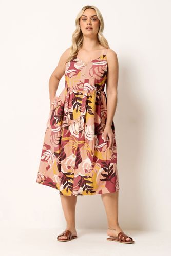 Robe Milongue En Lin À Imprimé Tropical Size 54-56 - Yours - Modalova