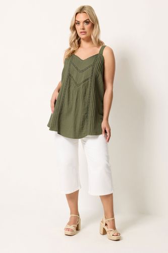 Débardeur Vert Incrusté De Crochet Size 50-52 - Yours - Modalova
