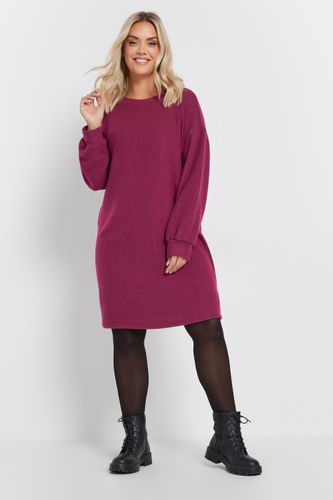 Curve Robe Pull Rose Foncé Douce Au Toucher Size 50-52 - Yours - Modalova
