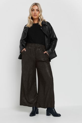 Pantalon Large À Rayures Noires Size 44 - Yours - Modalova