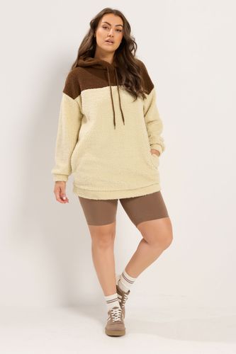 Sweat À Capuche Bicolore En Peluche Marron/Beige Size 44 - Yours - Modalova