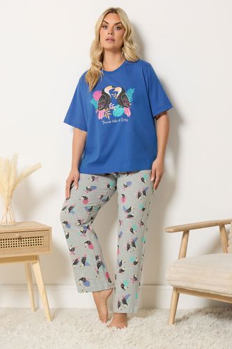 Ensemble De Pyjama Large Bleu À Message « Toucan Take It Easy » Size 46-48 - Yours - Modalova