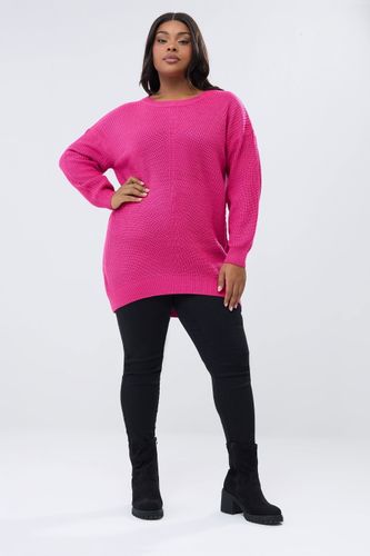 Pull En Maille Essentiel Rose Vif Size 42-44 - Yours - Modalova