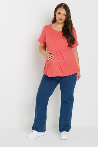Maternity Top Corail Coton Doux Smocké Plissé Size 50-52 - Bump It Up - Modalova