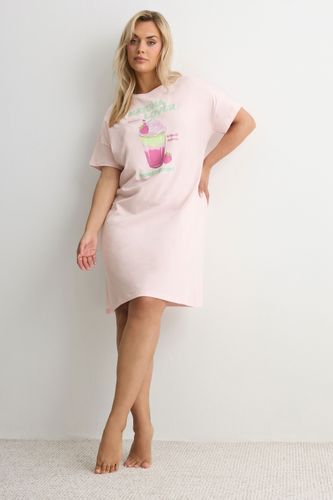 Chemise De Nuit Rose Forme Tshirt « Matcha Lover » Size 58-60 - Yours - Modalova