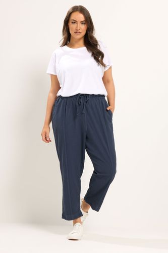 Pantalon Coupe Barrel Bleu Marine En Coton Léger Size 54-56 - Yours - Modalova