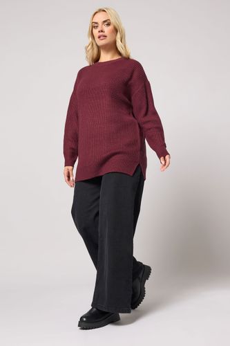Pull À Épaules Tombantes Rouge Bordeaux Size 50-52 - Yours - Modalova