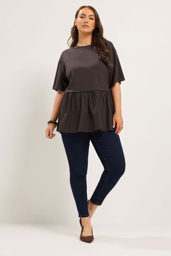 Clothing Tshirt En Popeline Marron Chocolat Size 44 - Yours - Modalova