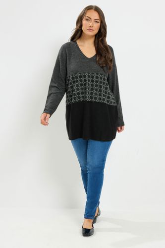 Top Doux Color Block Gris Size 46 - Yours - Modalova