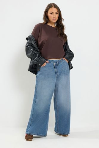 Jean Bleu Moyen À Taille Asymétrique Size Regular > 46 - Yours - Modalova