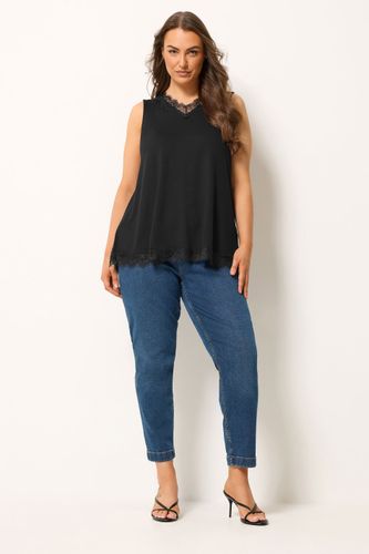 Débardeur Noir À Bordure En Dentelle Size 42 - Yours - Modalova