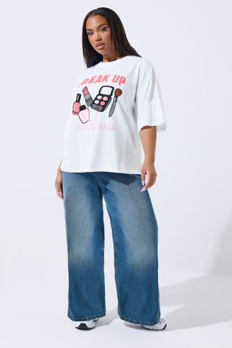 Tshirt Blanc À Imprimé « Break Up Makeup » Size 54-56 - Limited Collection - Modalova