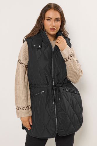 Curve Gilet Matelassé Noir Size 44 - Yours - Modalova
