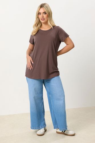 Tshirt Basique Marron Chocolat Size 44 - Yours - Modalova