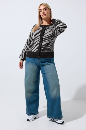 Yours Cardigan Gris À Imprimé Zébrésize 46-48 - Limited Collection - Modalova