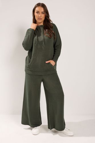 Limited Collection Pantalon Vert Kaki En Maillesize 42-44 - Yours - Modalova