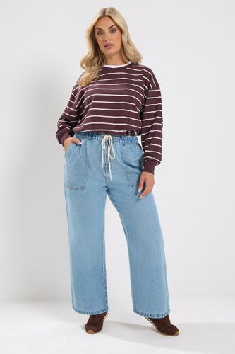 Jean En Denim Bleu Noué À La Taille Size Short > 44 - Yours - Modalova