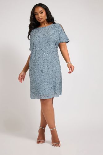 Luxe Robe Coupe Droite Bleue Ciel À Sequinssize 52 - Luxe: Ultimate Embellishment - Modalova
