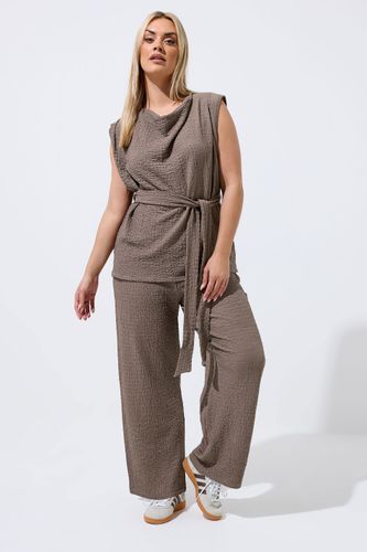 Top Sans Manches Marron Texturé Size 44 - Limited Collection - Modalova