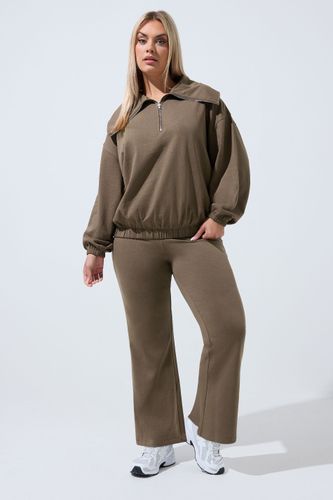 Sweatshirt Marron À Zip Plié Size 46 - Limited Collection - Modalova