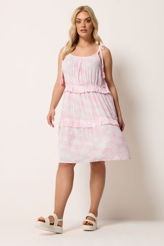 Robe Courte Rose À Volants Size 62-64 - Yours - Modalova