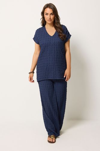 Tshirt Texturé Façon Bulles Bleu Marine Size 46 - Yours - Modalova