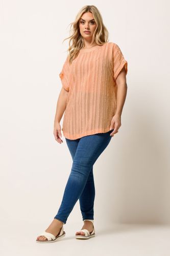 Top À Rayures Texturées Avec Manches À Patte D'attache Size 48 - Yours - Modalova