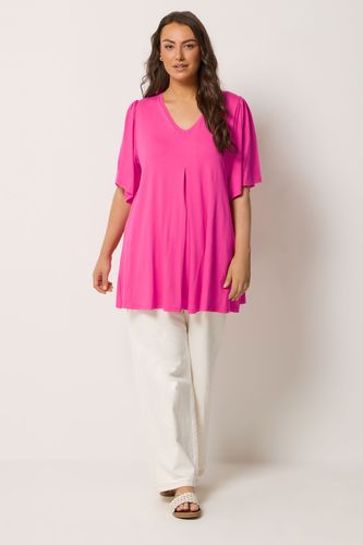 Top Rose Plissé Sur Le Devant Size 54-56 - Yours - Modalova