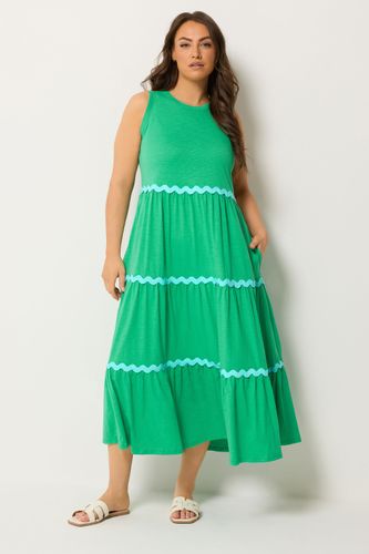 Robe Longue Étagée Verte Motif Swirl Size 48 - Yours - Modalova